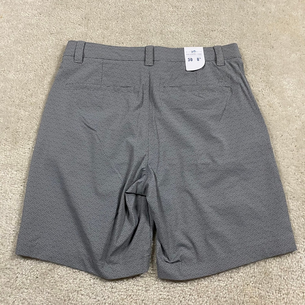 Southern Tide Shorts Mens 30 8in Birrrdie ST Geo Performance Grey NWT Brrr